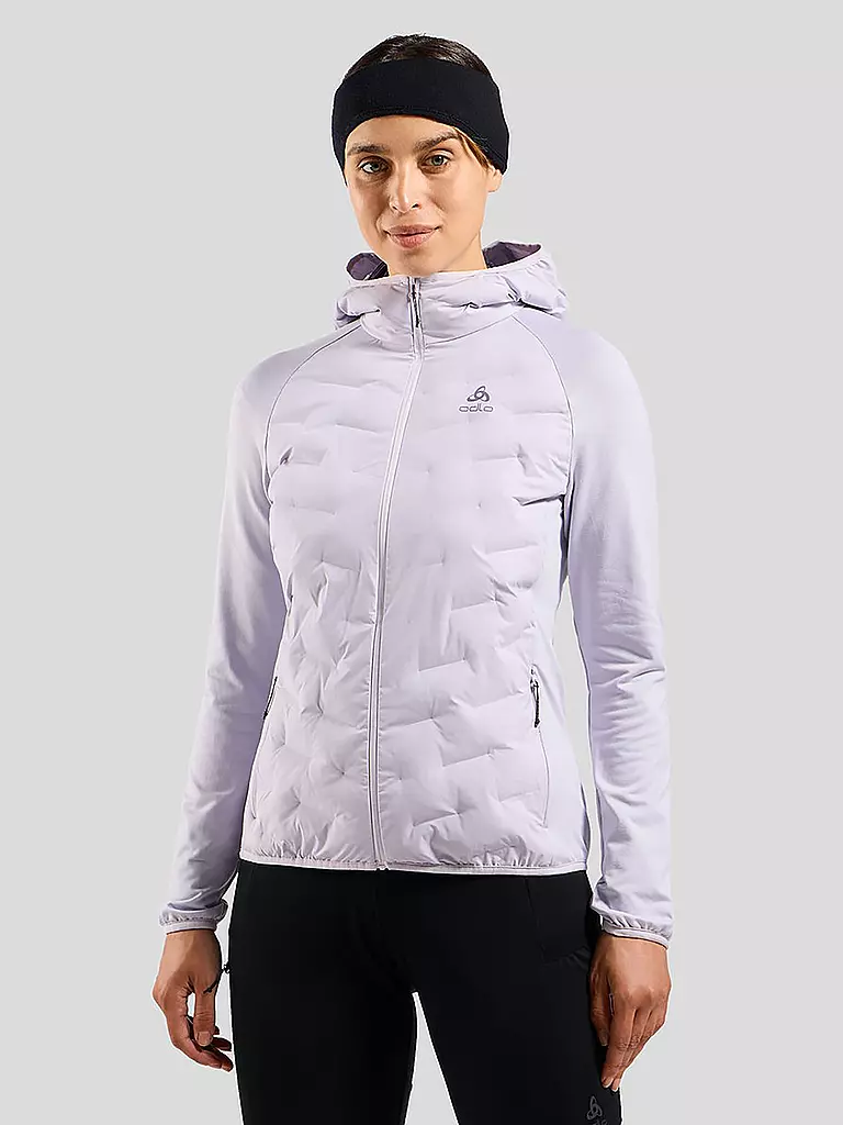 ODLO | Damen Laufjacke Zeroweight Insulator Hybrid Hoodie | lila