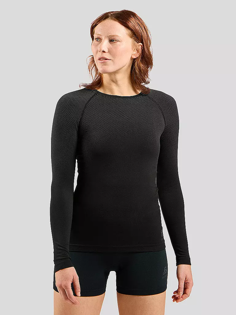 ODLO | Damen Laufwäsche Shirt Performance Light Base Layer  | schwarz