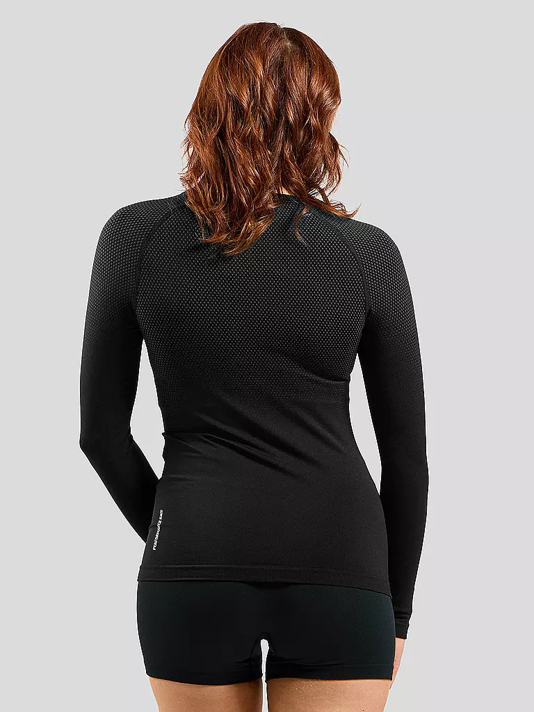 ODLO | Damen Laufwäsche Shirt Performance Light Base Layer  | schwarz