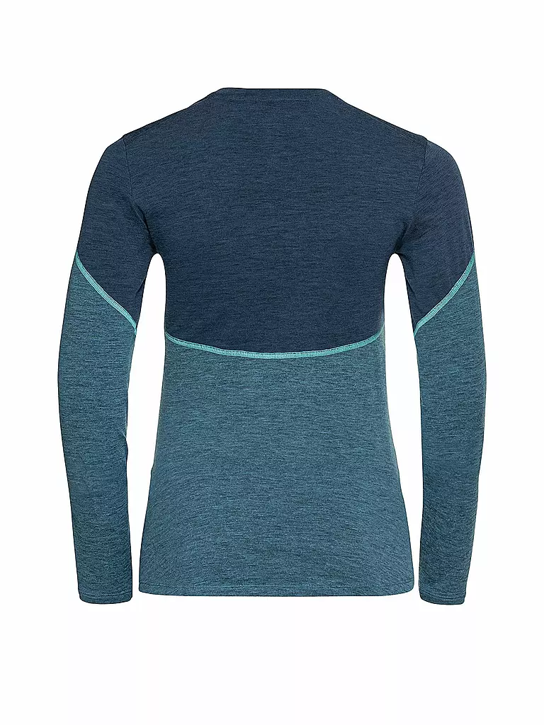 Revelstoke Wool ODLO Damen Warm Performance Unterzieh blau Shirt
