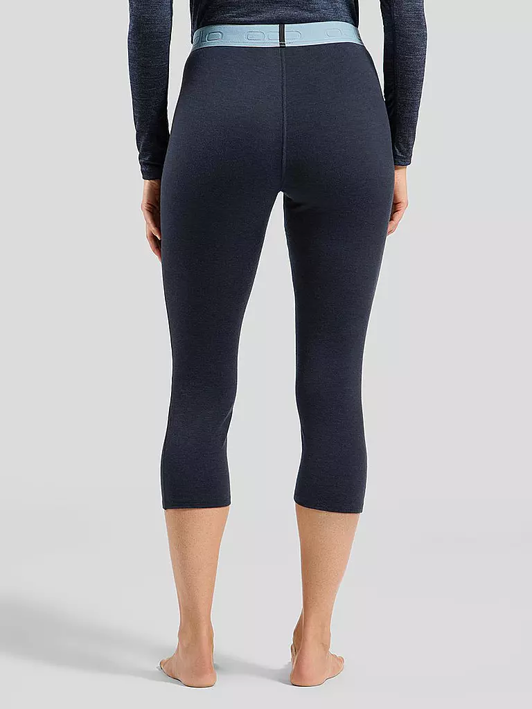 ODLO | Damen Unterzieh Tight Revelstoke Performance Wool Warm 3/4 | dunkelblau