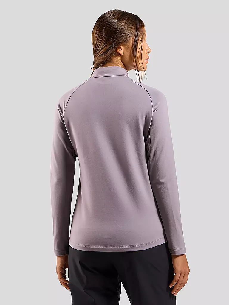 ODLO | Damen Unterzieh Zipshirt Essential Light | grau