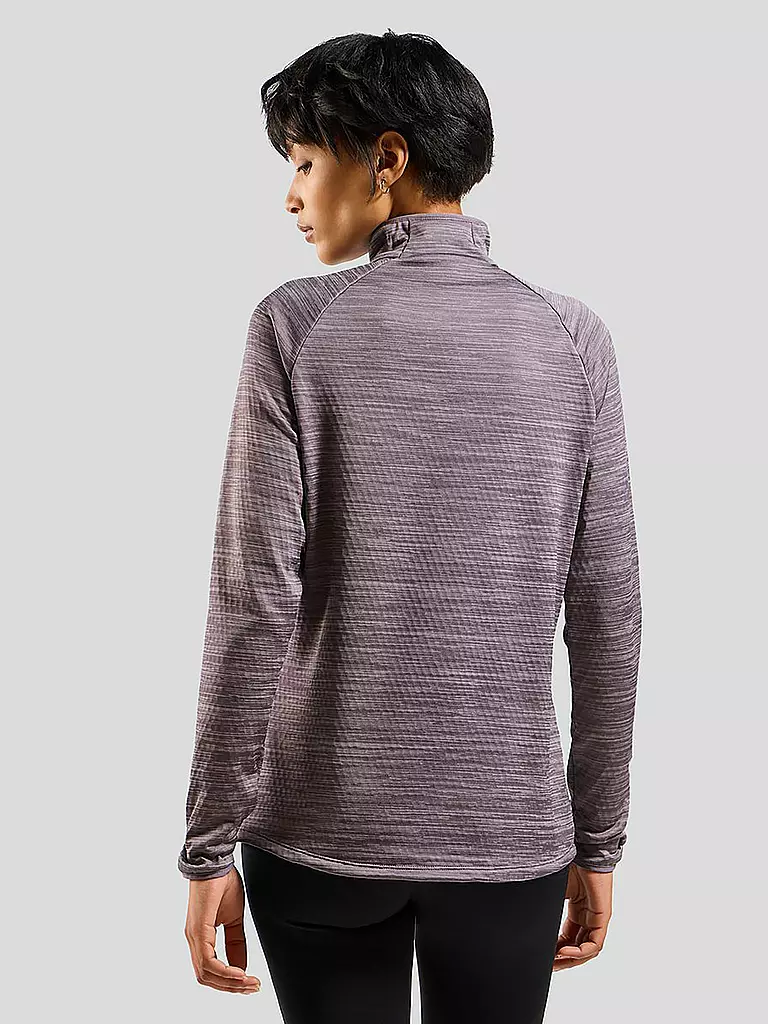 ODLO | Damen Unterzieh Zipshirt Run Easy Mid Layer | lila