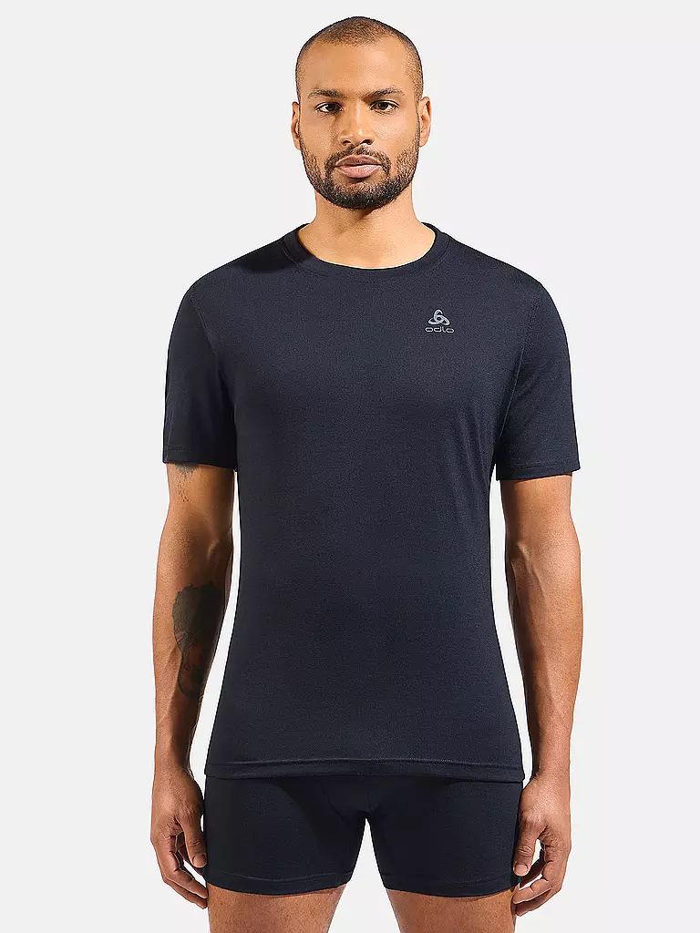 ODLO | Herren Unterzieh Funktionsshirt Natural Merino 160 | schwarz