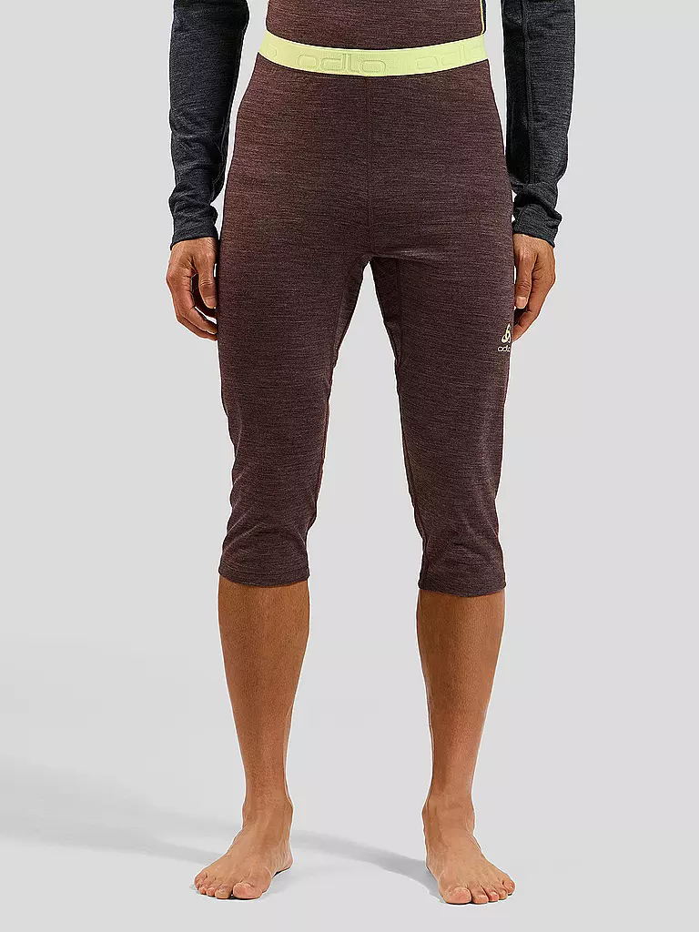 ODLO | Herren Unterzieh Hose Natural Performance 150 4/4 | dunkelrot