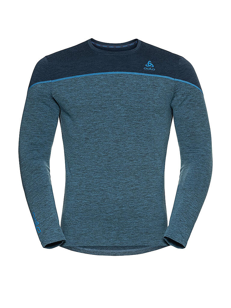 ODLO Herren Unterzieh Shirt Revelstoke Performance Wool Warm Blau