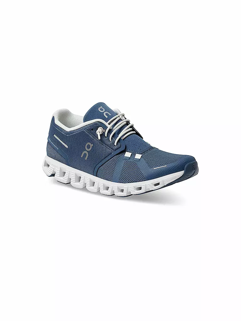 ON | Damen Freizeitschuhe Cloud 5 DENIM / WHITE | blau