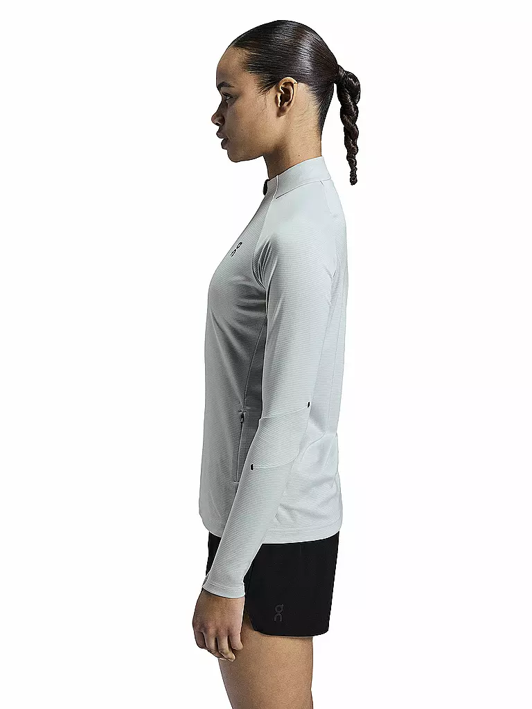 ON | Damen Funktions Zipshirt Climate | hellgrau