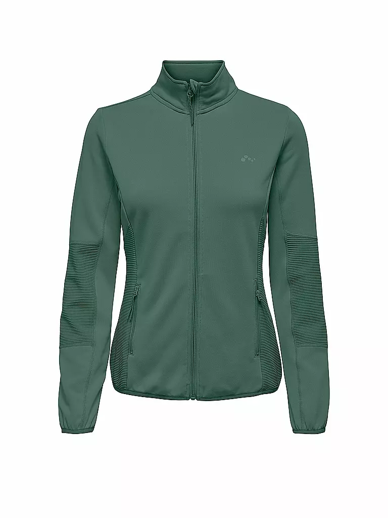 ONLY PLAY |  Damen Fitness Fleecejacke  | dunkelgrün