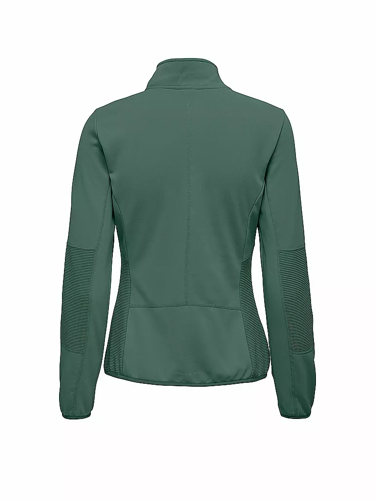 ONLY PLAY |  Damen Fitness Fleecejacke | dunkelgrün