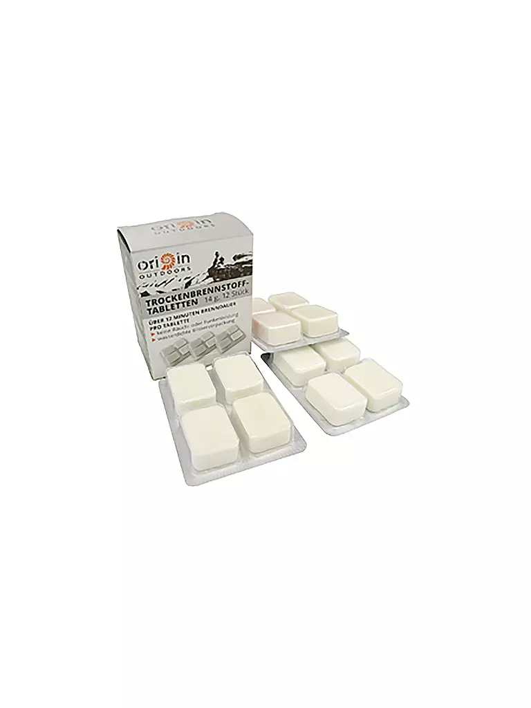 ORIGIN OUTDOORS | Trockenbrennstoff Tabletten 12x14g | weiss