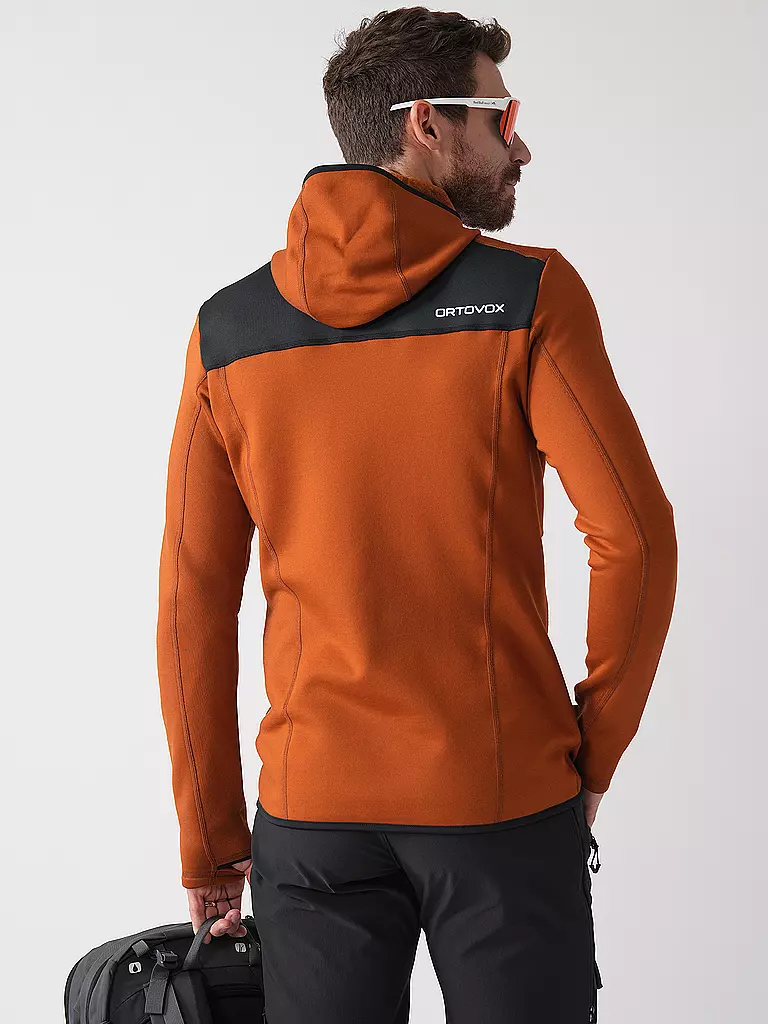 ORTOVOX | Herren Fleecejacke Hoodie | braun