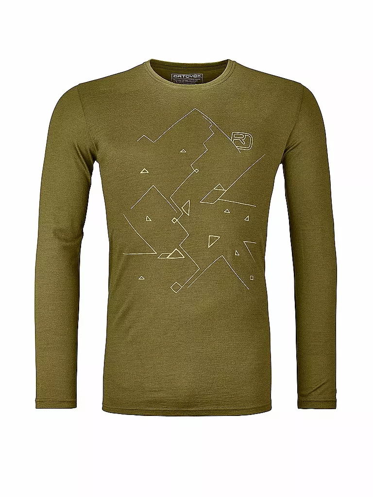 ORTOVOX | Herren Funktionsshirt 185 Merino Tangram | olive