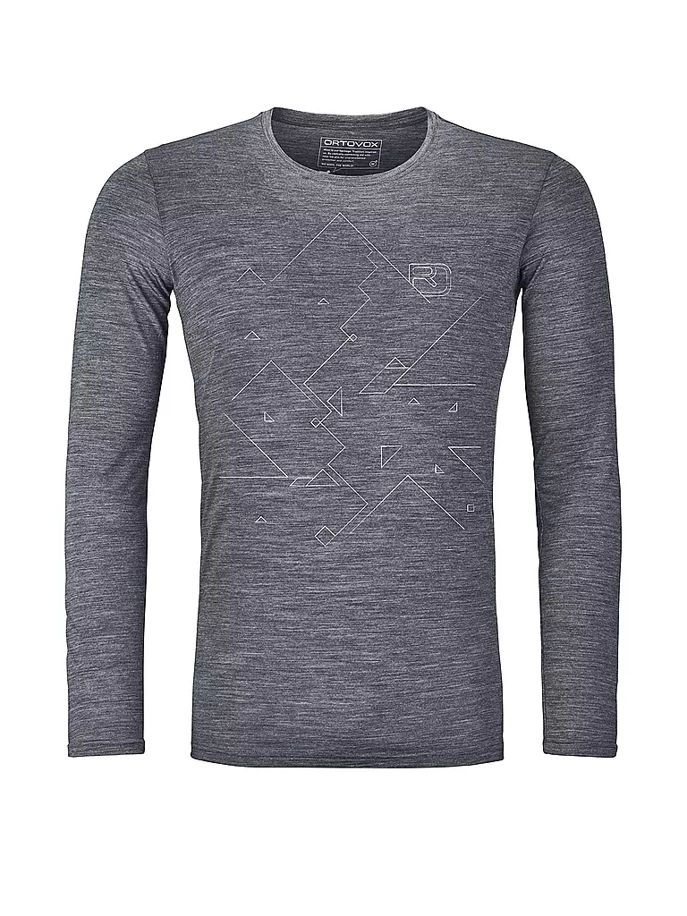 ORTOVOX | Herren Funktionsshirt 185 Merino Tangram | grau