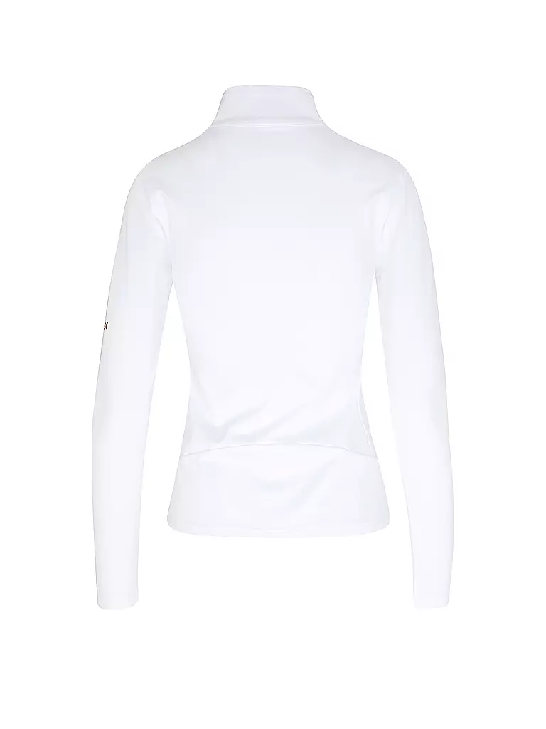 PHENIX | Damen Unterzieh Zipshirt Gold Accent | weiss