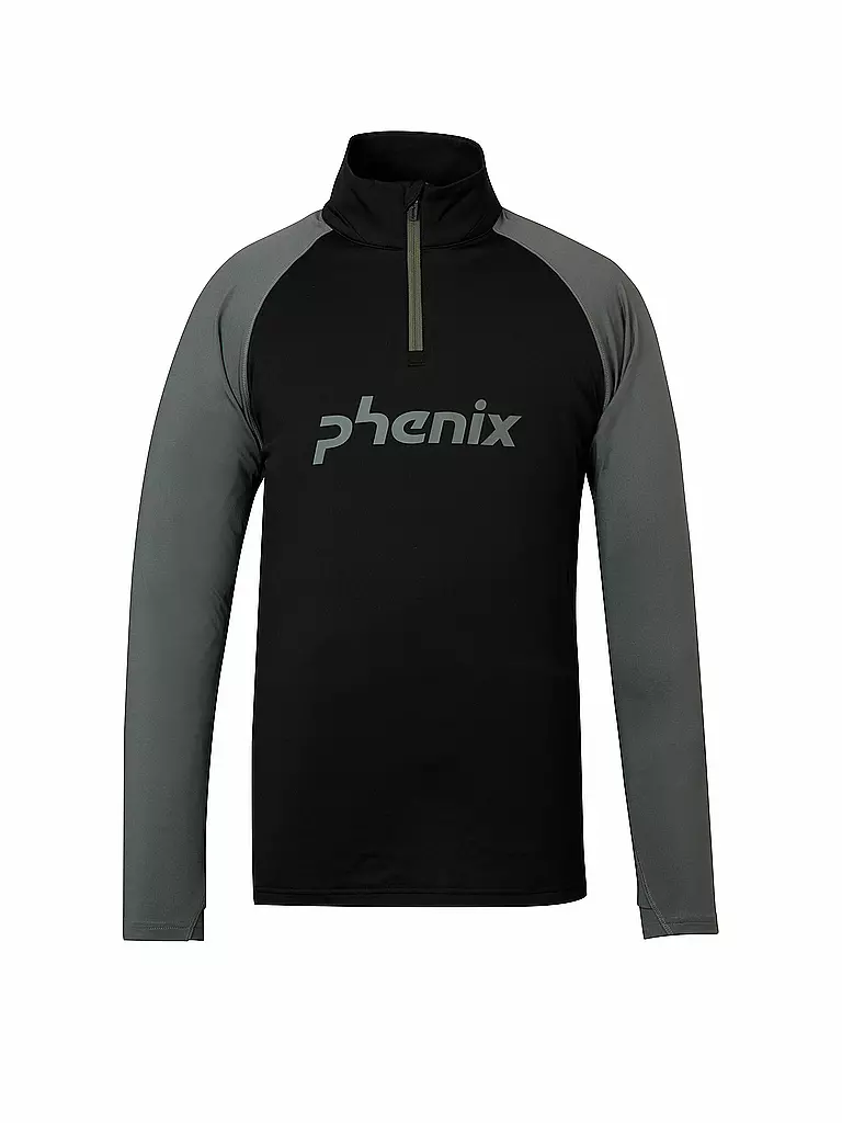 PHENIX | Herren Unterzieh Zipshirt | schwarz