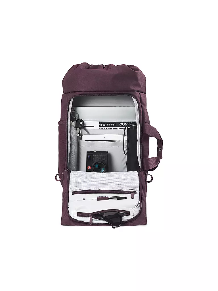 PINQPONQ | Rucksack Block Medium 30L | dunkelrot