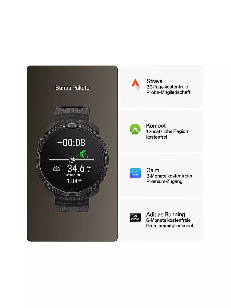 POLAR | Fitness-Smartwatch Vantage M3 | schwarz