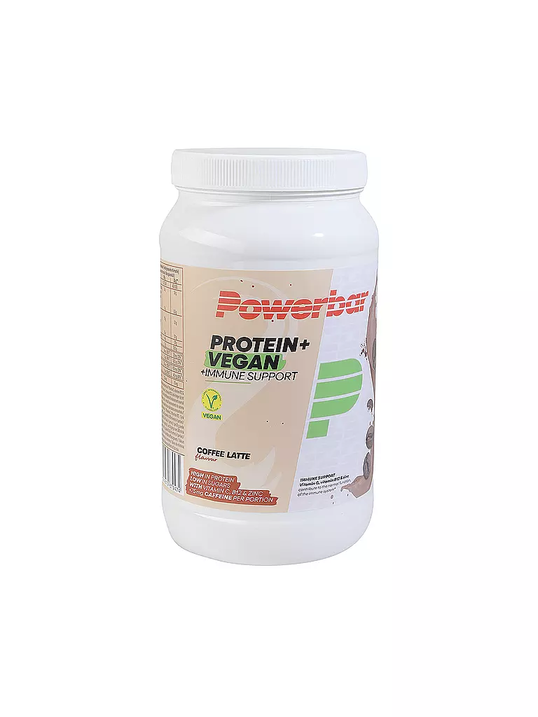 POWER BAR | Getränkepulver Protein+Vegan Immune 570g Kaffee/Milch | weiss