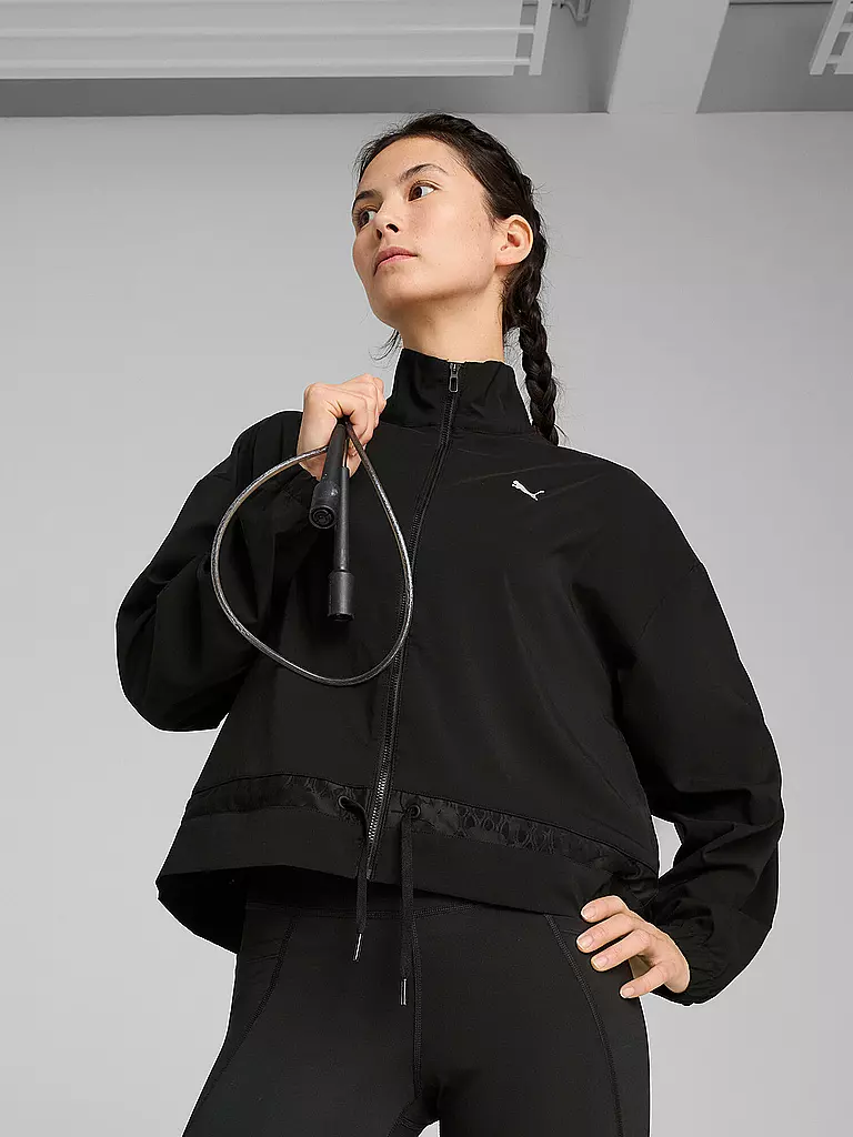 PUMA |  Damen Fitnessjacke Woven | schwarz