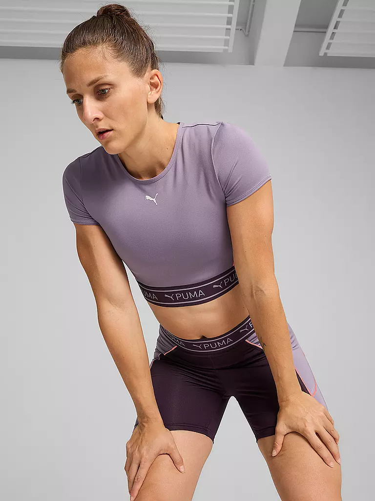 PUMA | Damen Fitnessshirt Strong Baby Crop | lila