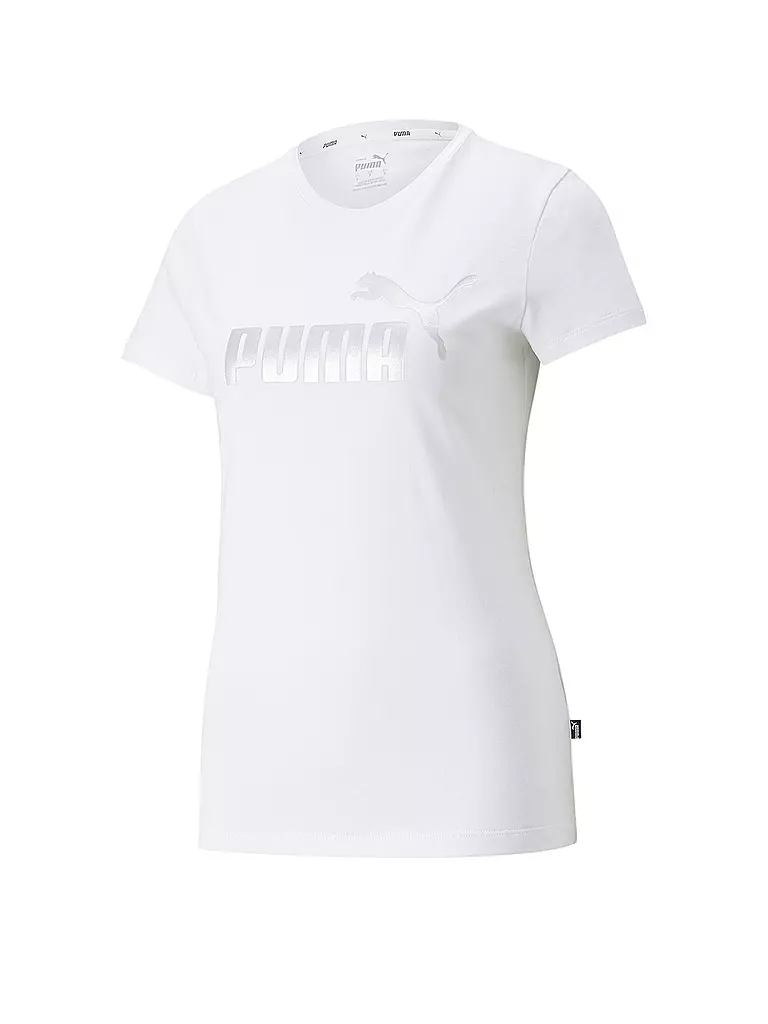 PUMA | Damen T-Shirt Essentials+ Metallic Logo | weiss