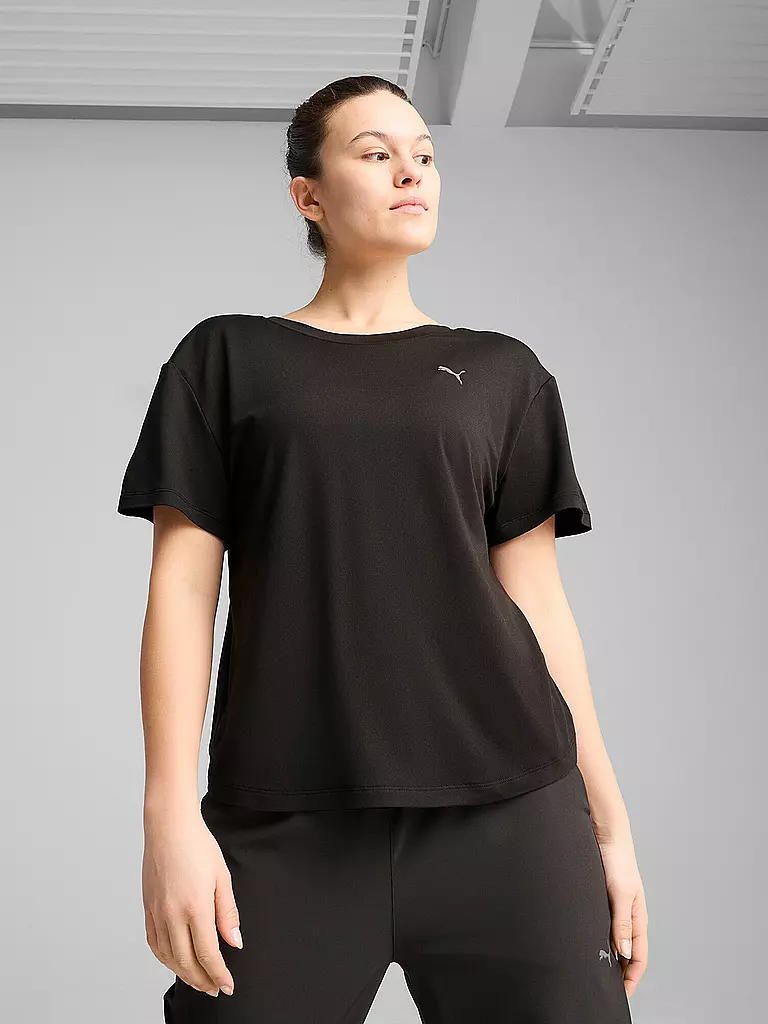 PUMA | Damen Yogashirt Cloudspun Loose | schwarz