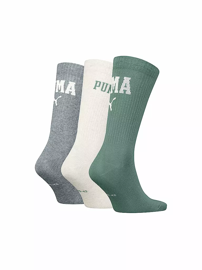 PUMA | Freizeitsocken Logo Crew 3er Pkg. | hellgrün