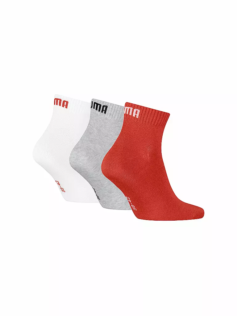 PUMA | Freizeitsocken Quarter Plain 3er Pkg. | rot