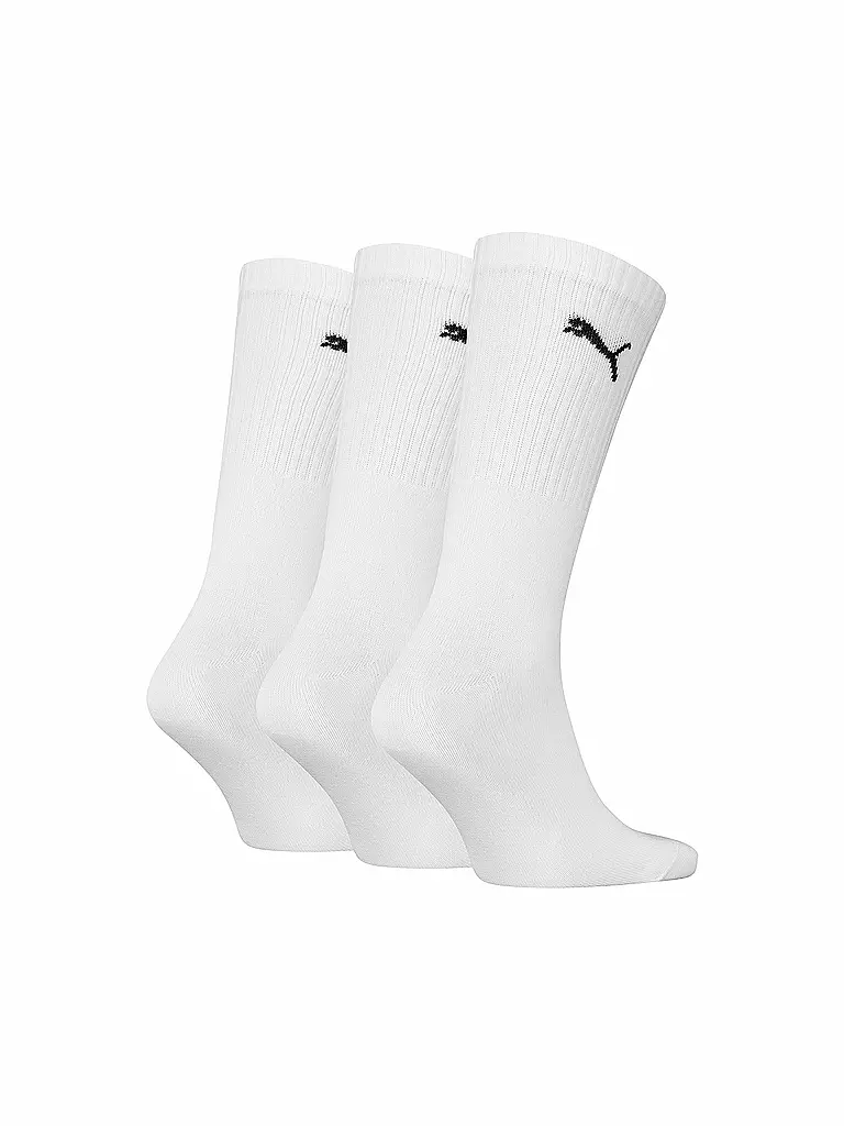 PUMA | Sportsocken Crew 3er | weiss