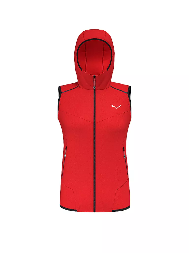 SALEWA | Damen Outdoorweste Pedroc Durastretch Light Hoodie | rot