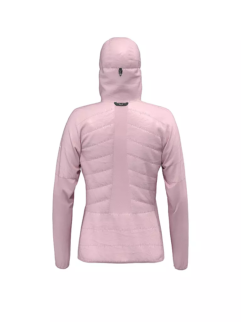 SALEWA | Damen Touren Hybridjacke  Ortles Hybrid TirolWool® Responsive Hoodie | rosa