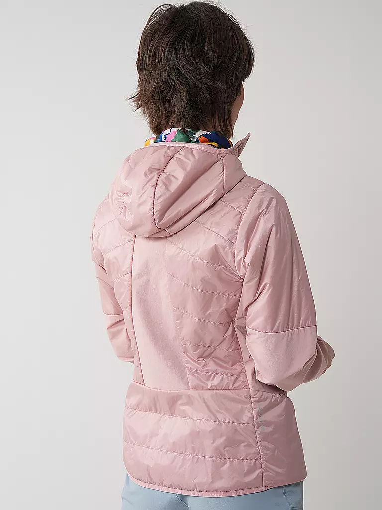 SALEWA | Damen Touren Hybridjacke  Ortles Hybrid TirolWool® Responsive Hoodie | rosa