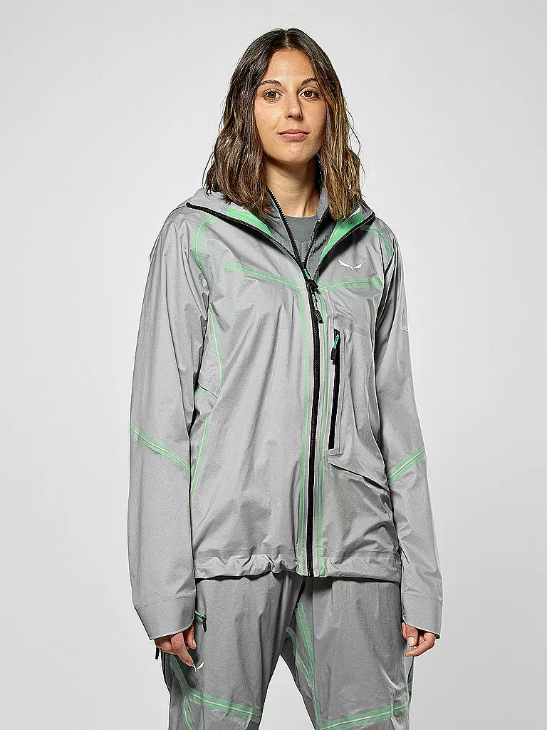 SALEWA | Damen Wanderjacke NXT PTX 3L | hellgrau