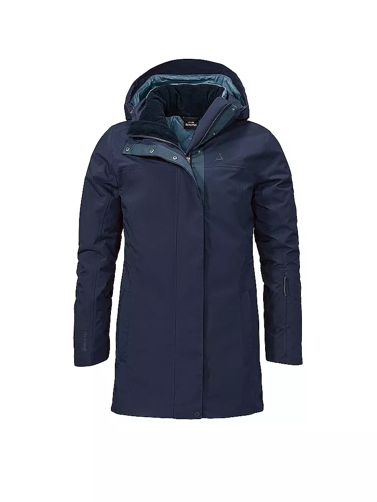 SCHÖFFEL | Damen Winterparka Barth 3in1 GTX Hoodie | dunkelblau