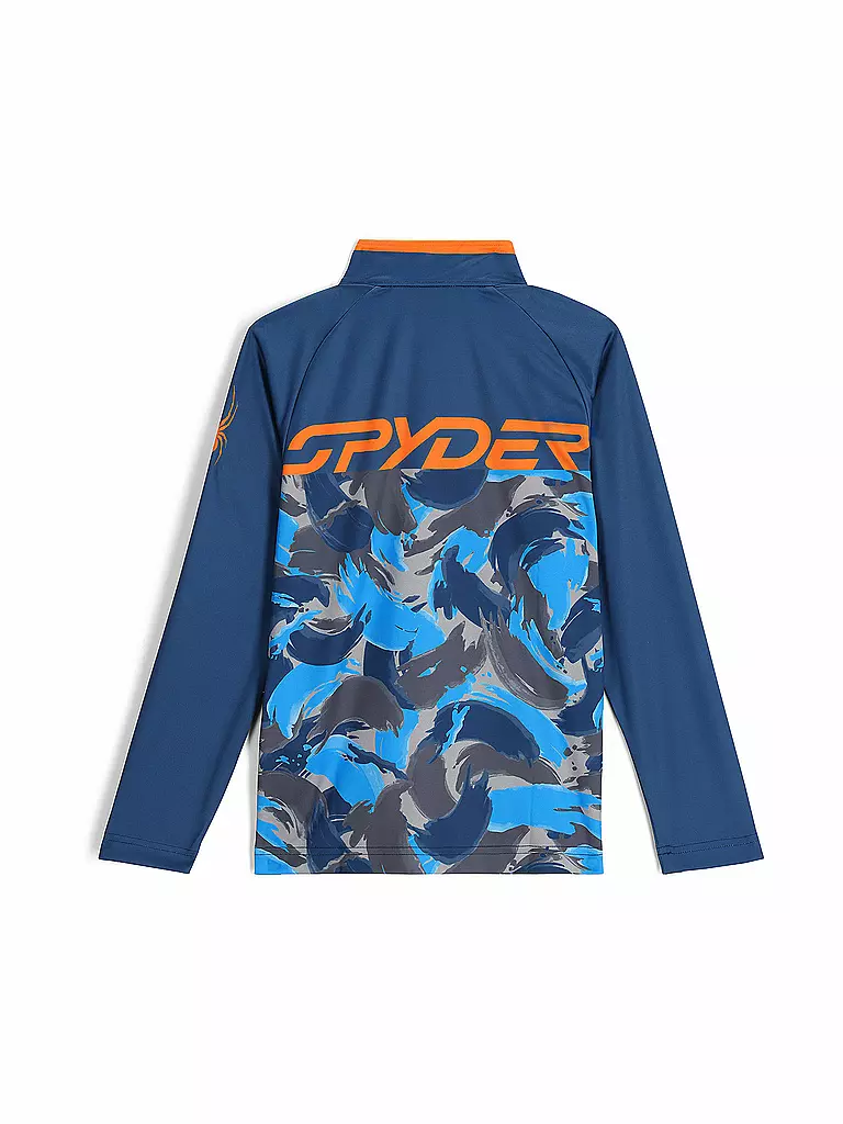 SPYDER | Kinder Unterzieh Zipshirt Camo | dunkelblau