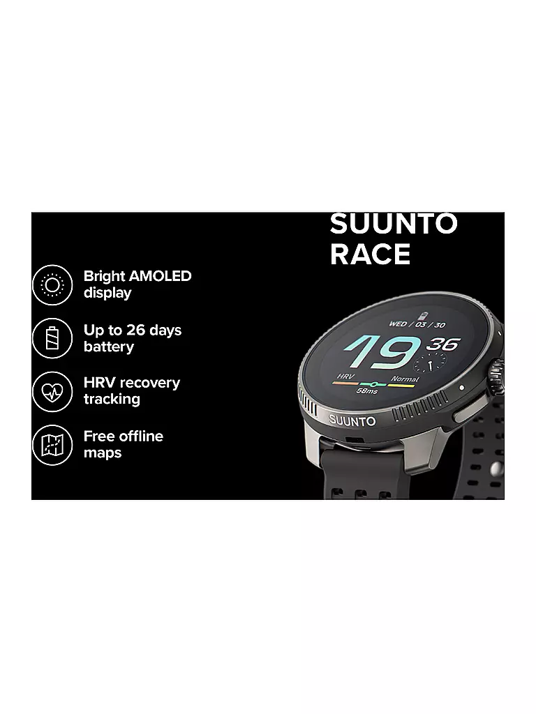 SUUNTO | GPS-Multisportuhr Suunto Race S Titanium Canary | grau