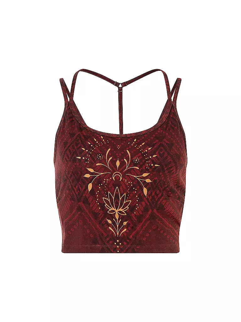 THE SPIRIT OF OM | Damen Yoga Bra Shakti | dunkelrot