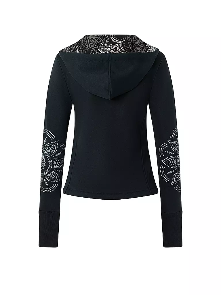 THE SPIRIT OF OM | Damen Yoga Sweatjacke Maui | schwarz