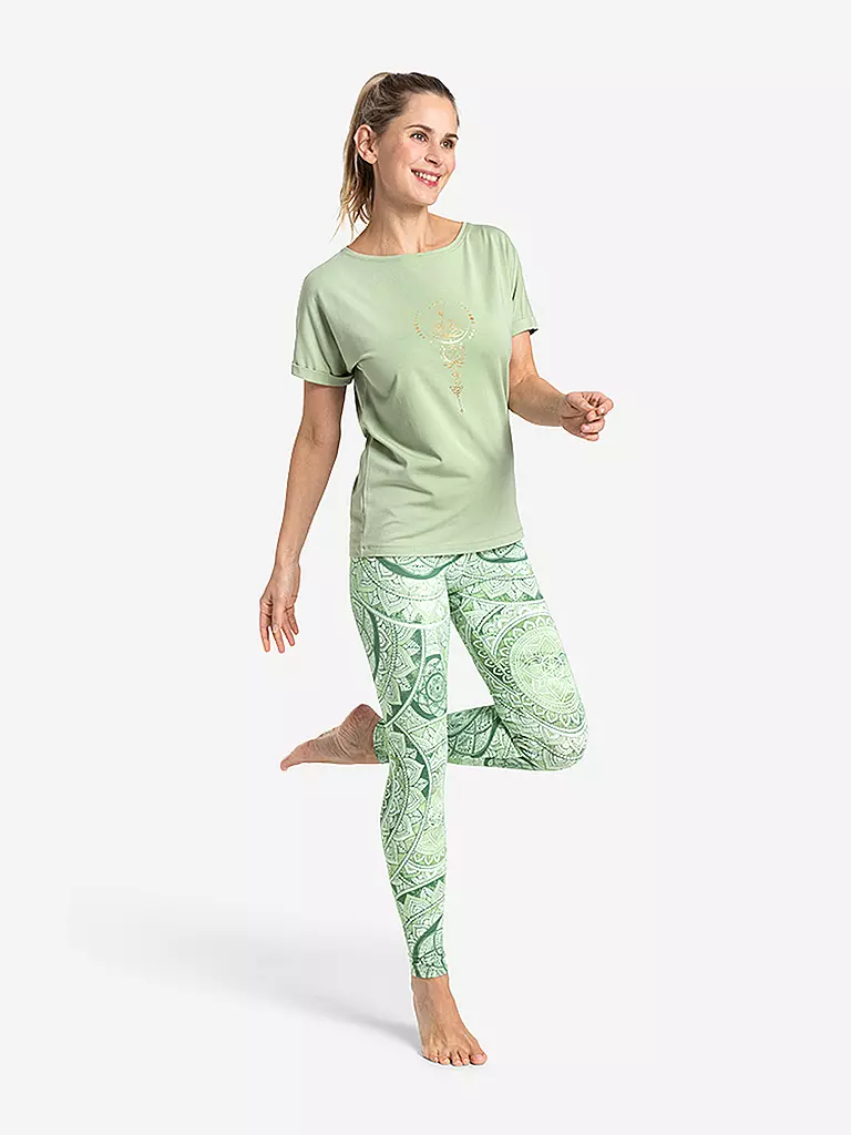 THE SPIRIT OF OM | Damen Yogashirt Eka Padma | hellgrün