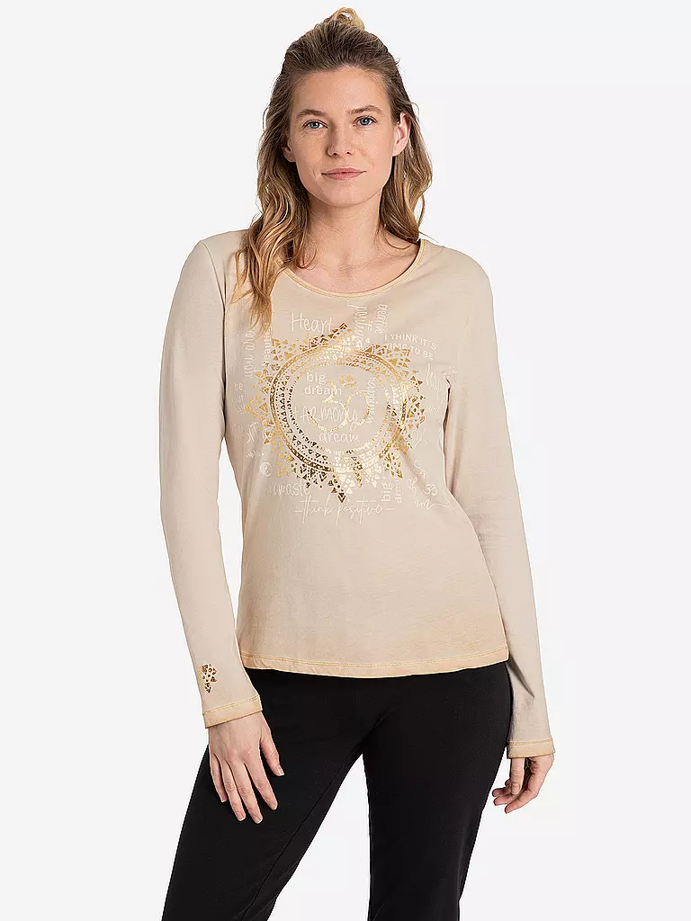 THE SPIRIT OF OM | Damen Yogashirt OM Mandala | creme