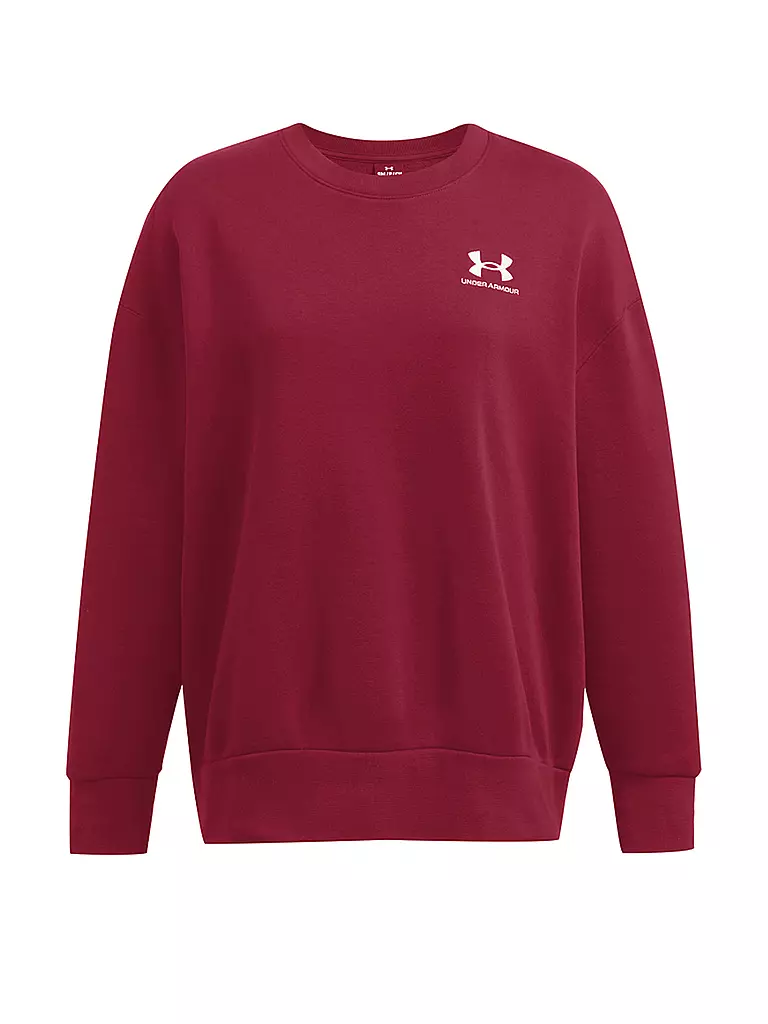 UNDER ARMOUR | Damen Hoodie UA Essential Fleece Oversized-Schnitt | dunkelrot