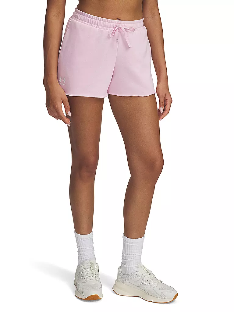 UNDER ARMOUR | Damen Short UA Rival Terry | rosa