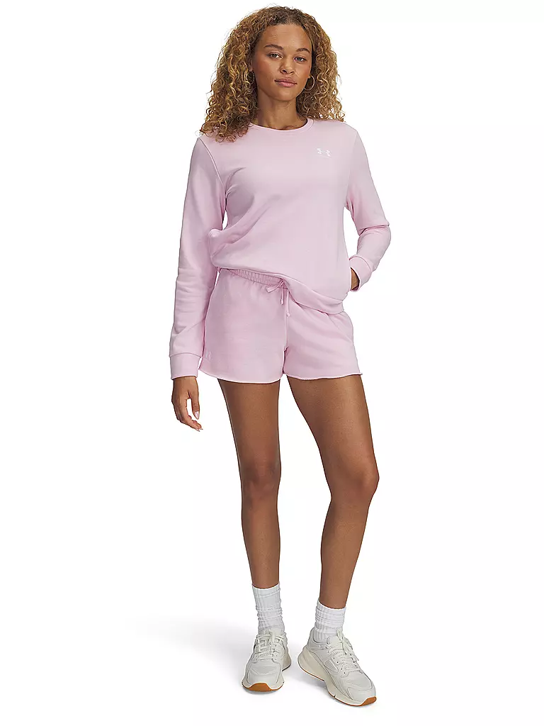 UNDER ARMOUR | Damen Short UA Rival Terry | rosa