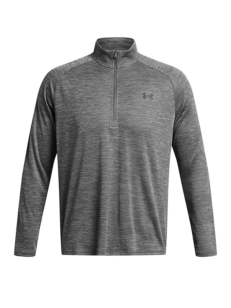 UNDER ARMOUR | Herren Fitnessshirt UA Tech™ Textured ½ Zip | grau