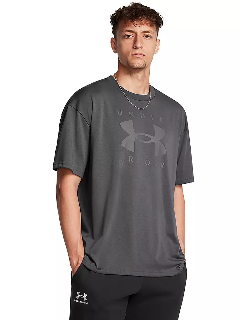 UNDER ARMOUR | Herren T-Shirt UA Heavyweight Logo | grau