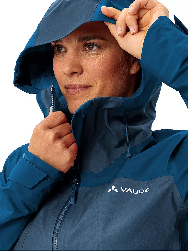 VAUDE | Damen Wanderjacke Croz Alpine 3L Hoodie | dunkelblau