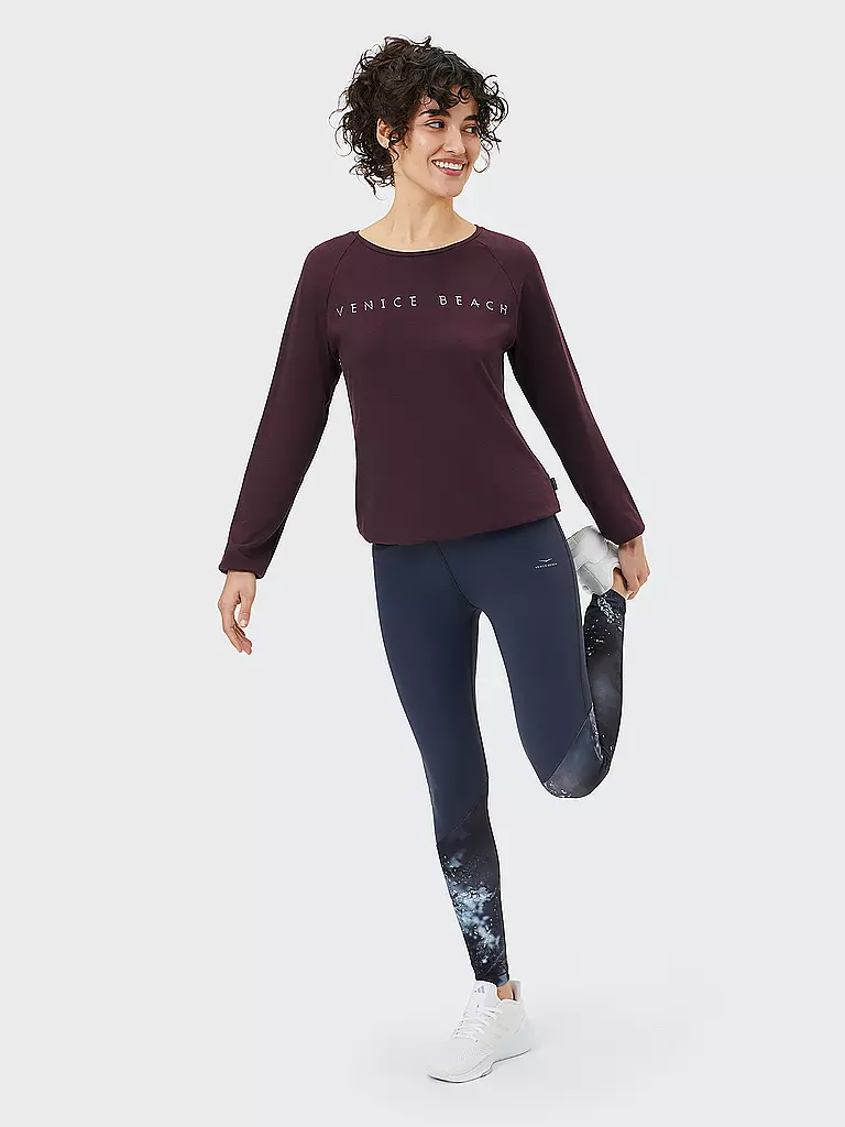 VENICE BEACH | Damen Fitnessshirt Rylee | dunkelrot