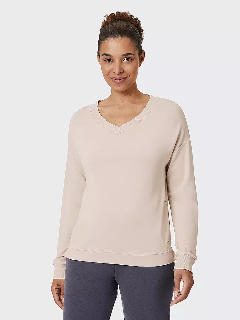 VENICE BEACH | Damen Fitnesssweater Maliyah | creme