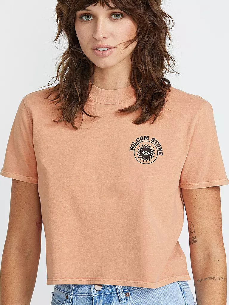 VOLCOM | Damen Beachshirt Dial Crop | hellbraun